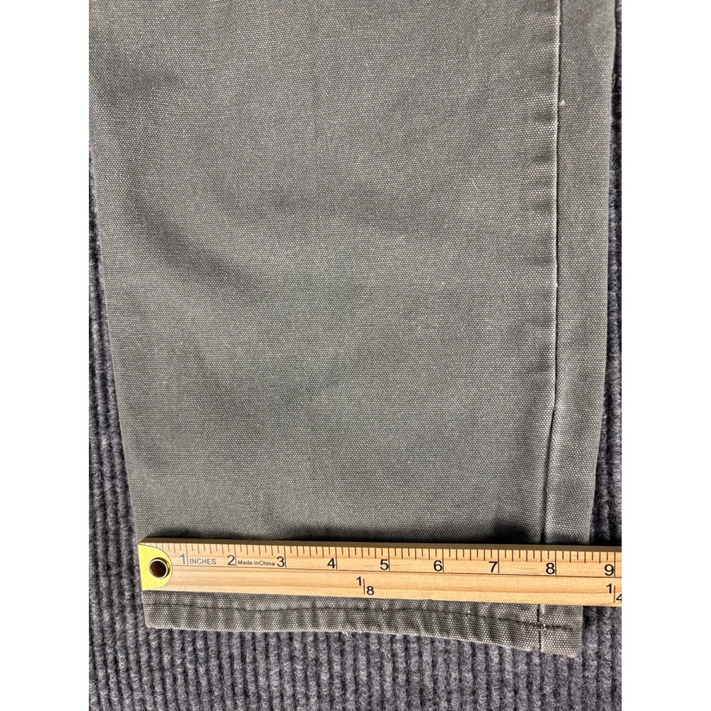 Dickies Mens Carpenter Pants Green Duck Canvas Utility Workwear 37x27.5 - Picture 3 of 6